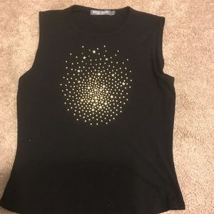 Bijou bijou black stretchy cotton top